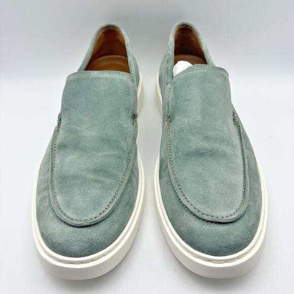 Allen Edmonds Mens Hayes Venetian Oxfords US 12 D Sage Green Suede GUC - Picture 6 of 15